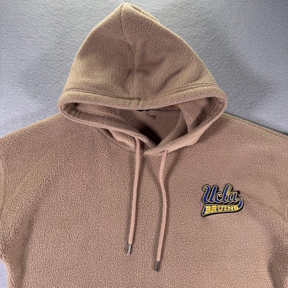 UCLA Bruins Sherpa Hoodie Sweatshirt Adult Small Brown Fleece Truth College NCAA - Picture 4 of 10